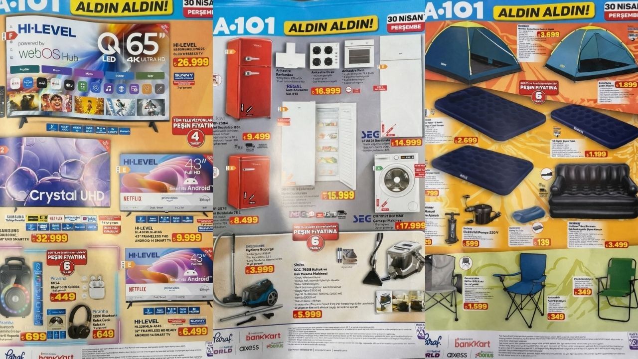 Sivas’ta A101 aktüel kataloğu açıklandı: İşte 30 Nisan fırsatları