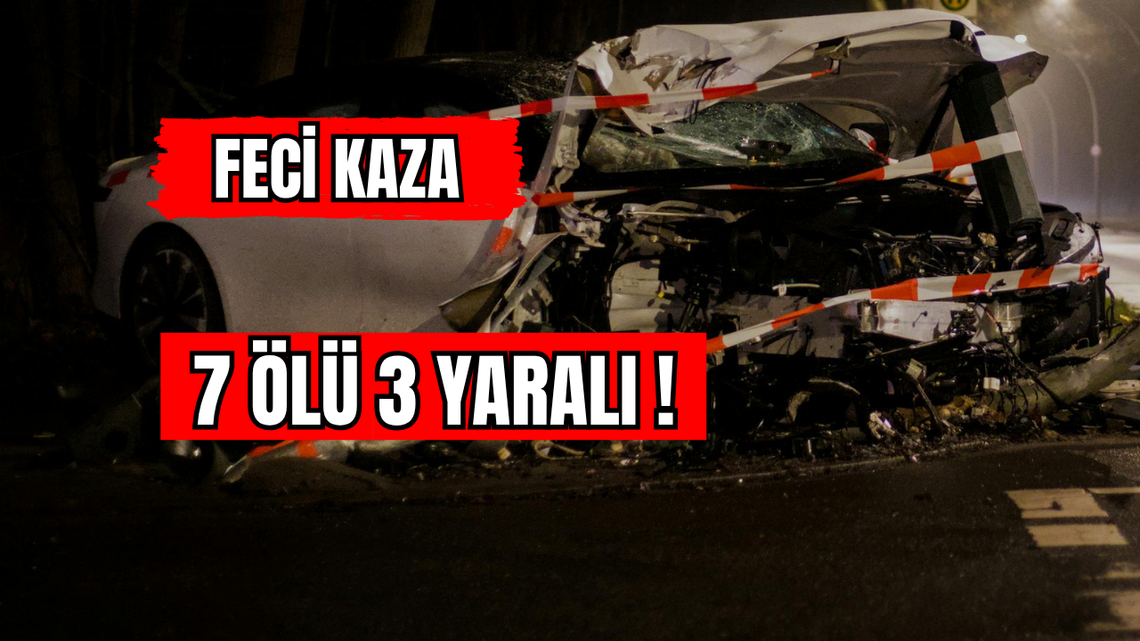 Feci Kaza Minibüs Tırla Çarpıştı 7 Ölü 3 Yaralı