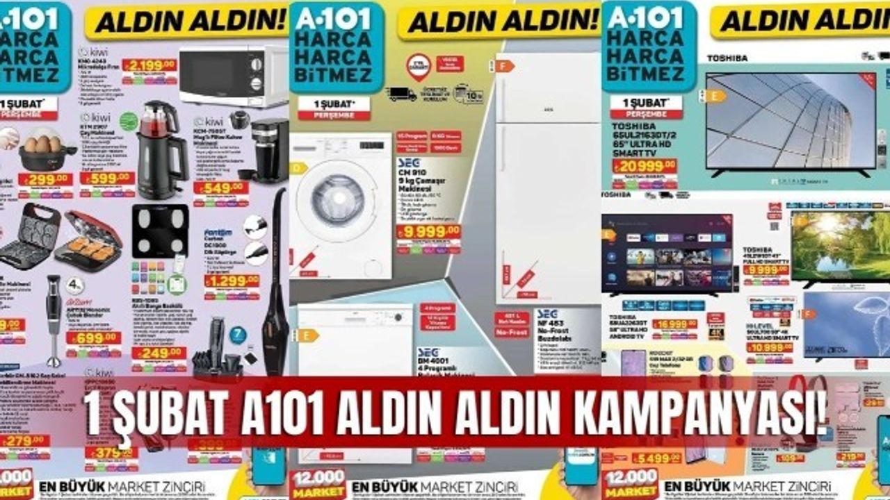 1 Şubat A101 aktüel kataloğu Aldın Aldın Kampanyası A101 Market 1 Şubat perşembe ürün kataloğu