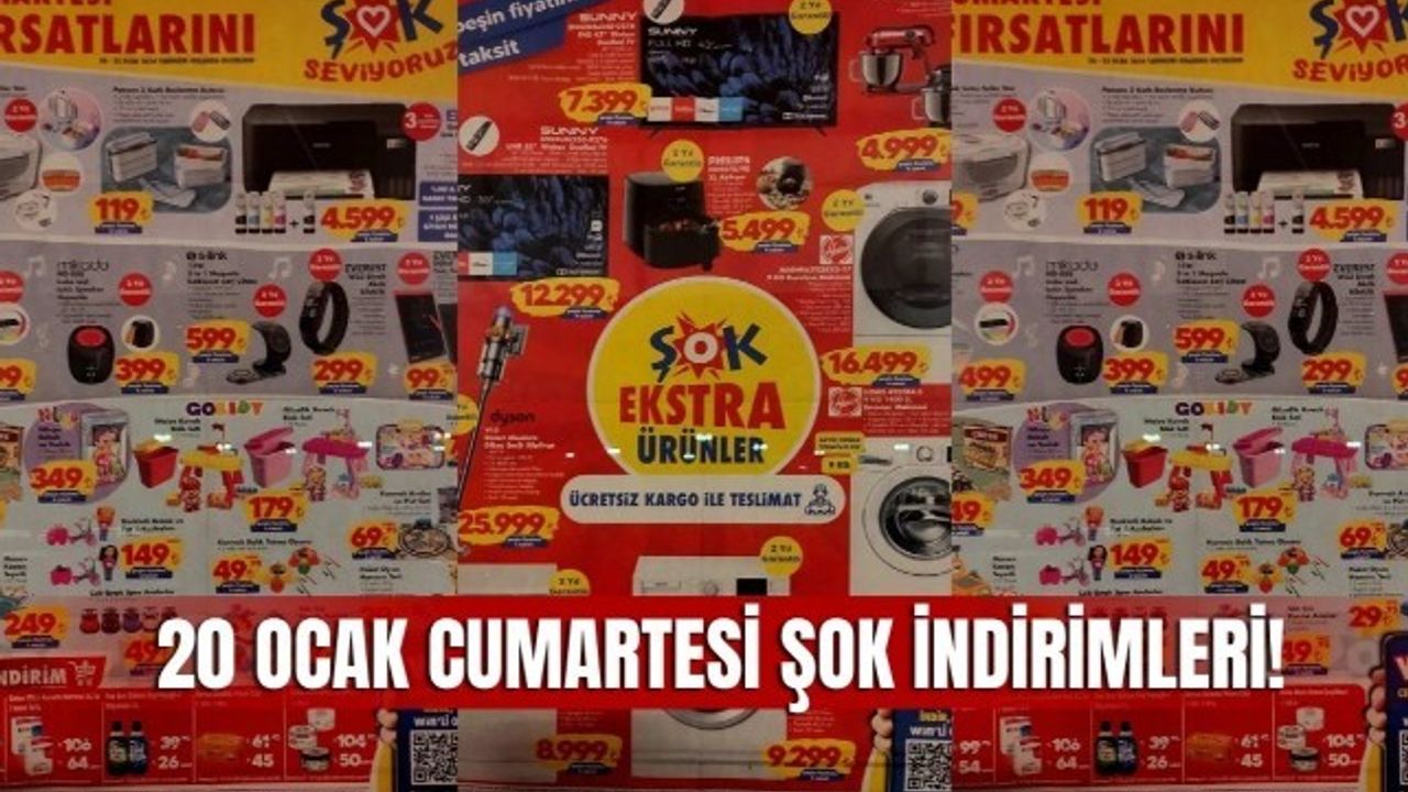 20 Ocak ŞOK aktüel kataloğu, ŞOK Market 20 Ocak cumartesi indirimli ürün kataloğu