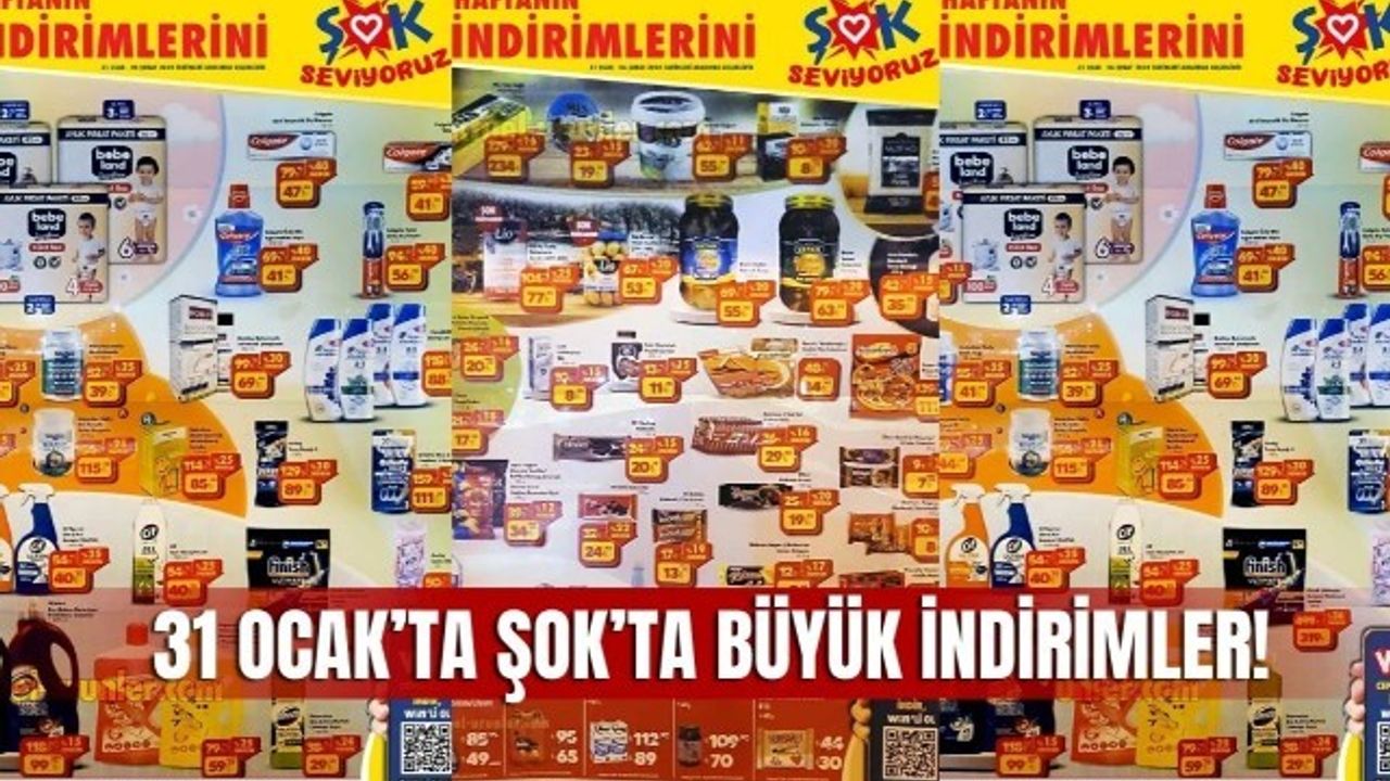 31 Ocak ŞOK aktüel kataloğu, ŞOK Market 31 Ocak çarşamba indirimli ürün kataloğu