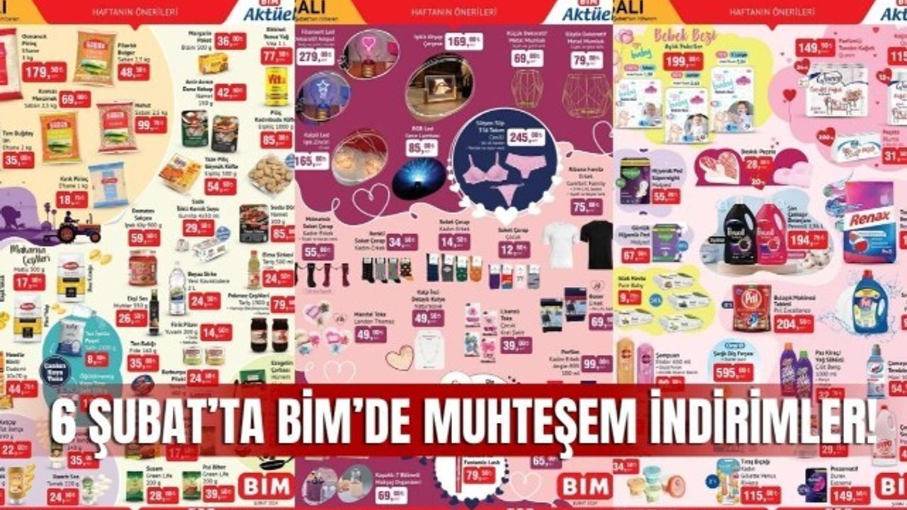 6 Şubat BİM aktüel kataloğu, BİM Market 6 şubat salı indirimli ürün kataloğu