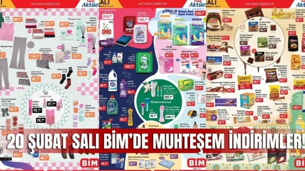 20 Şubat BİM aktüel kataloğu, BİM Market 20 şubat salı indirimli ürün kataloğu