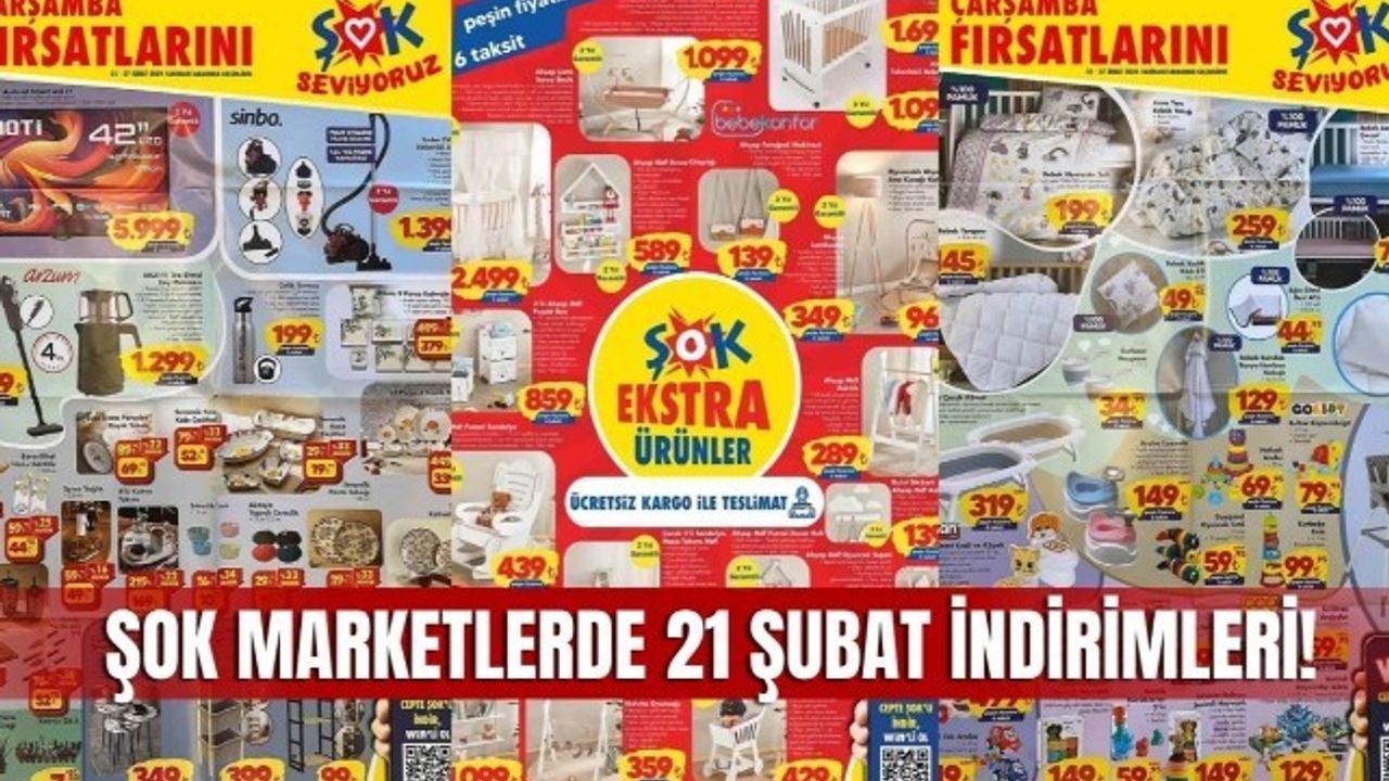 21 Şubat ŞOK aktüel kataloğu, ŞOK Market 21 şubat çarşamba indirimli ürün kataloğu