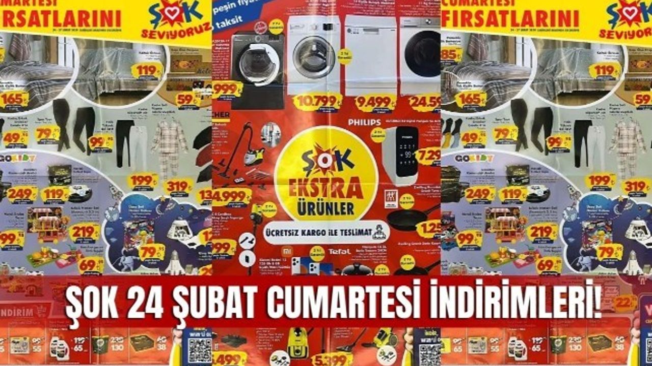 24 Şubat ŞOK aktüel kataloğu, ŞOK Market 24 şubat cumartesi indirimli ürün kataloğu