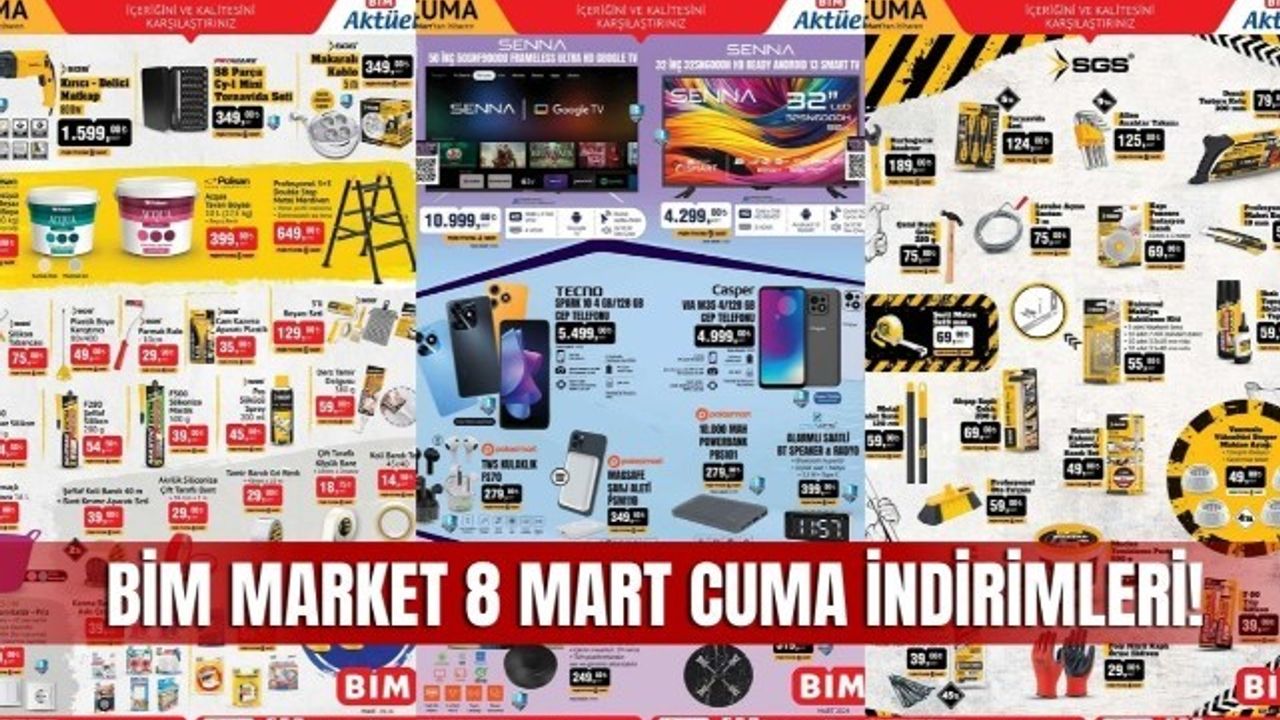 8 Mart BİM aktüel kataloğu, BİM Market 8 mart cuma indirimli ürün kataloğu