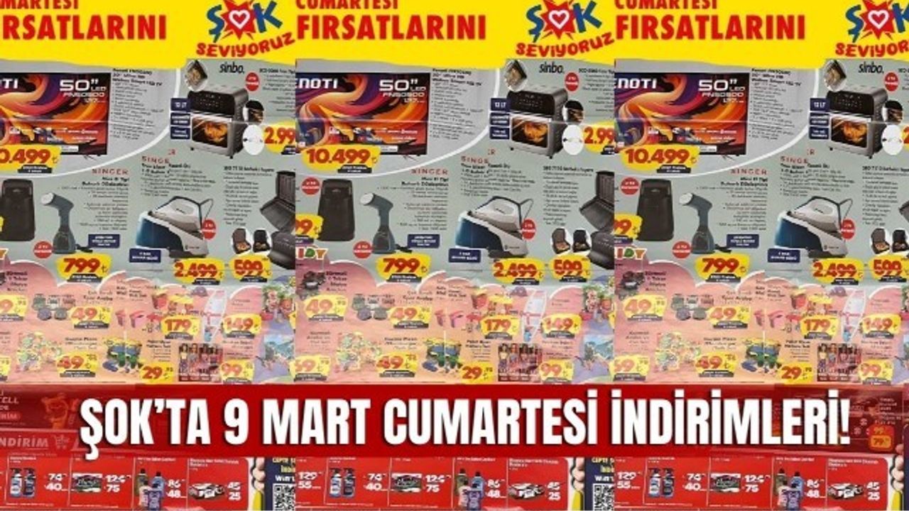 9 Mart ŞOK Market kataloğu, ŞOK Aktüel 9 Mart cumartesi ürün kataloğu