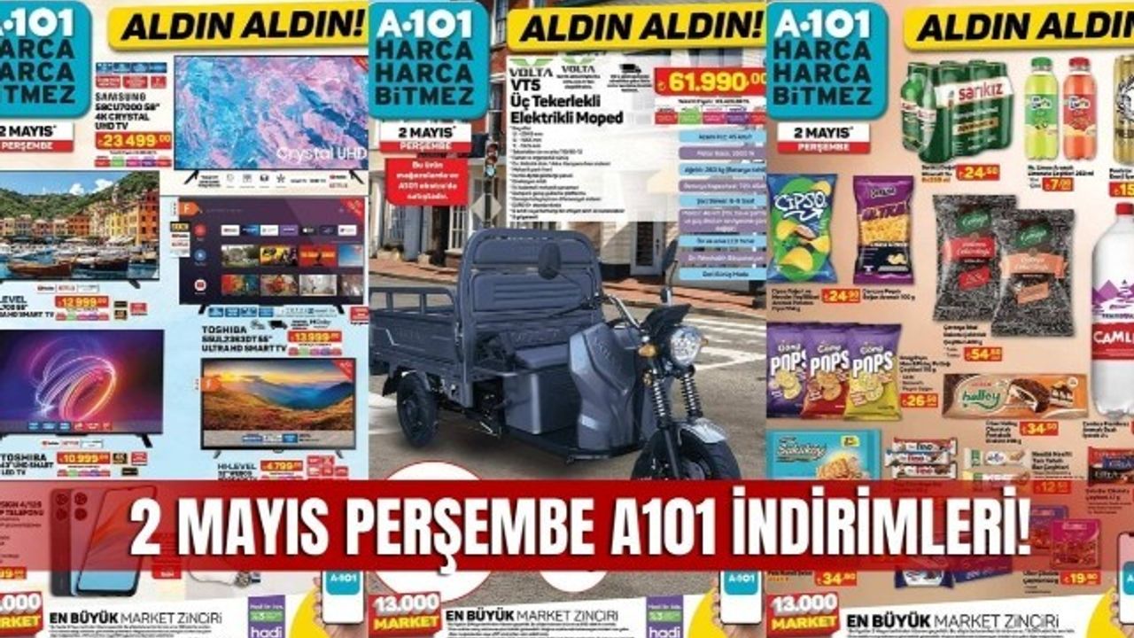 2 Mayıs A101 aktüel kataloğu A101 market 2 Mayıs perşembe ürün kataloğu