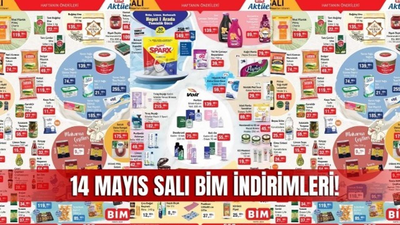 14 Mayıs BİM Aktüel Kataloğu, BİM Market 14 Mayıs Salı İndirimli Ürün Kataloğu