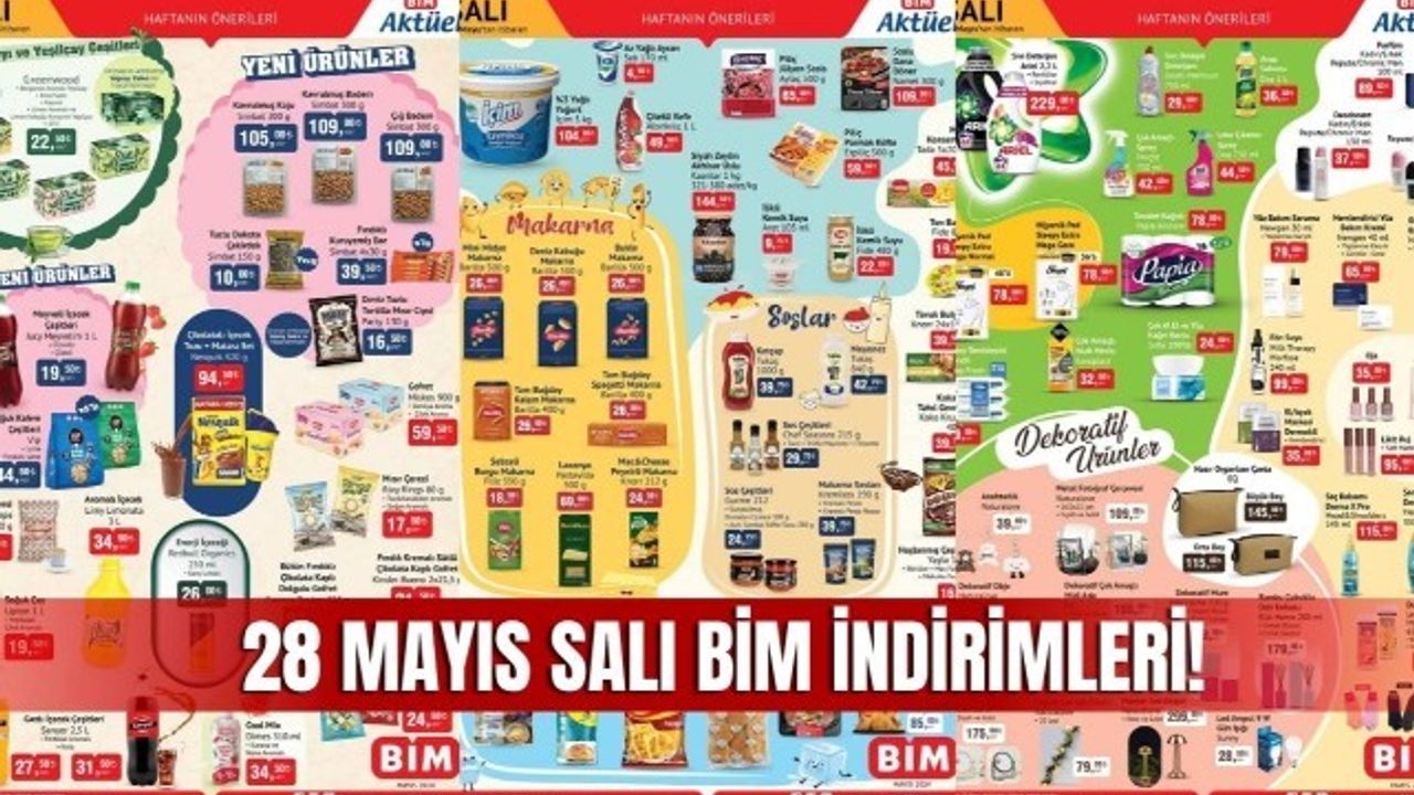 28 Mayıs BİM Aktüel Kataloğu, BİM Market 28 Mayıs Salı İndirimli Ürün Kataloğu