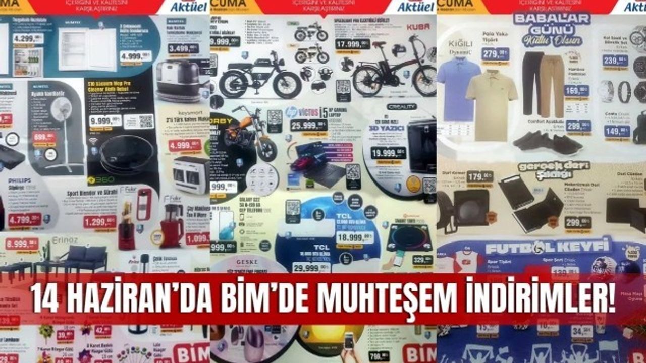 14 Haziran BİM Aktüel Kataloğu, BİM Market 14 Haziran Cuma İndirimli Ürün Kataloğu