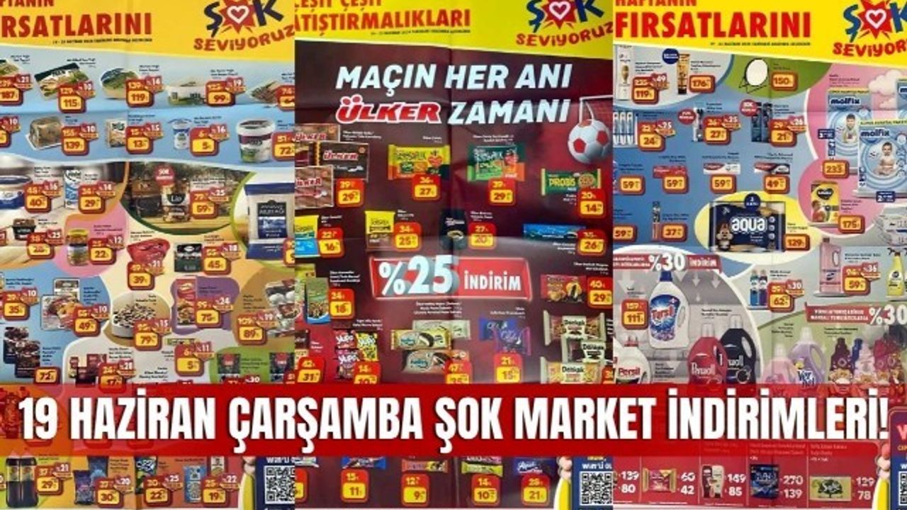 19 Haziran ŞOK Market kataloğu, ŞOK Aktüel 19 Haziran çarşamba ürün kataloğu