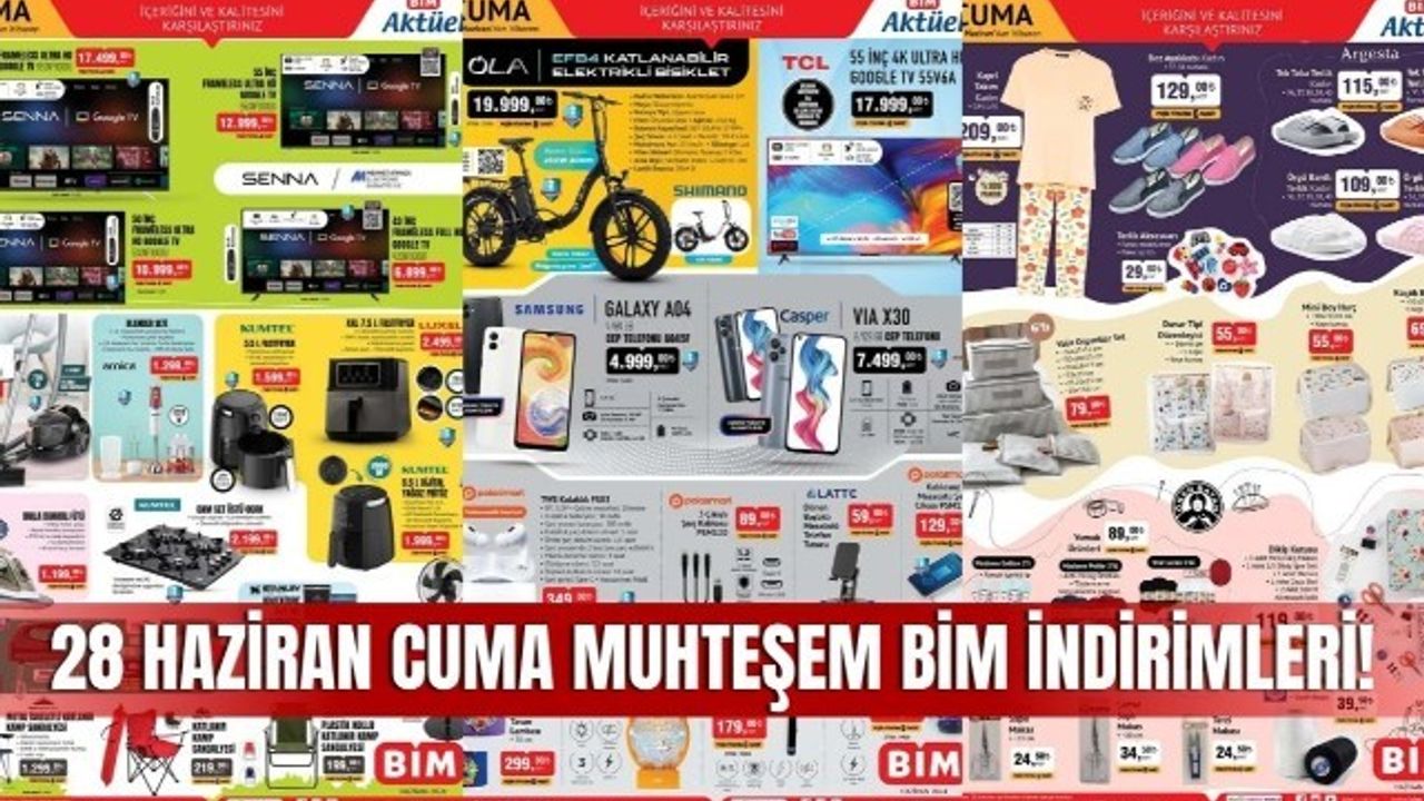 28 Haziran BİM Aktüel Kataloğu, BİM Market 28 Haziran Cuma İndirimli Ürün Kataloğu