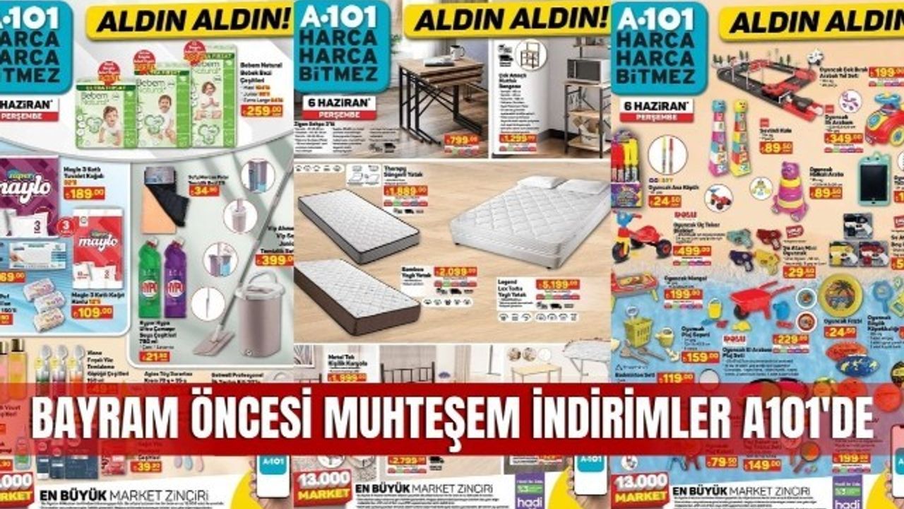 6 Haziran A101 aktüel kataloğu A101 market 6 Haziran perşembe ürün kataloğu