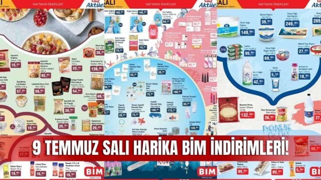 9 Temmuz BİM Aktüel Kataloğu, BİM Market 9 Temmuz SALI İndirimli Ürün Kataloğu