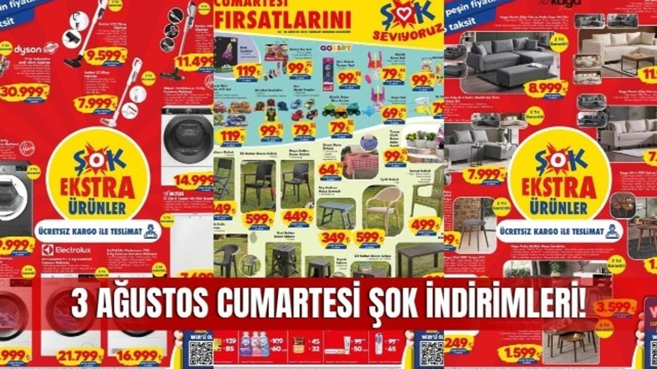 3 Ağustos ŞOK Market Kataloğu, ŞOK Aktüel 3 Ağustos Cumartesi Ürün Kataloğu