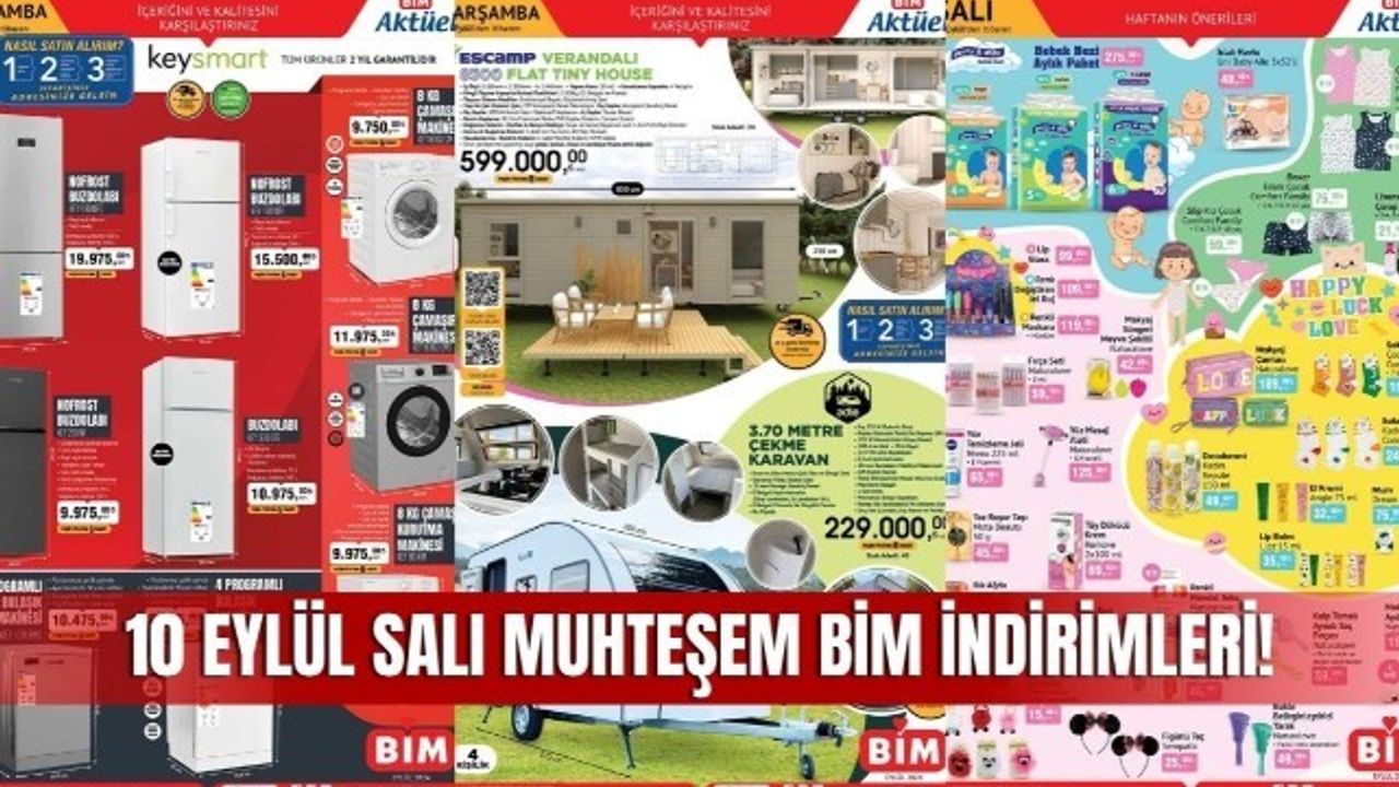 10 Eylül BİM Aktüel Kataloğu, BİM Market 10 Eylül Salı İndirimli Ürün Kataloğu