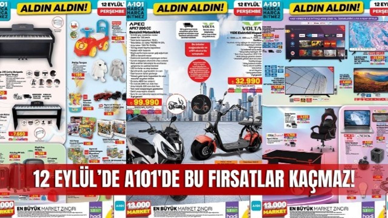 12 Eylül A101 Aktüel Kataloğu A101 Market 12 Eylül Perşembe Ürün Kataloğu