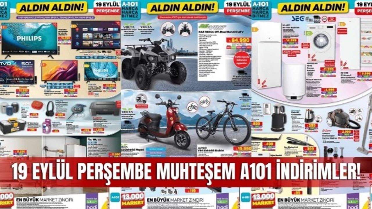 19 Eylül A101 Aktüel Kataloğu A101 Market 19 Eylül Perşembe Ürün Kataloğu