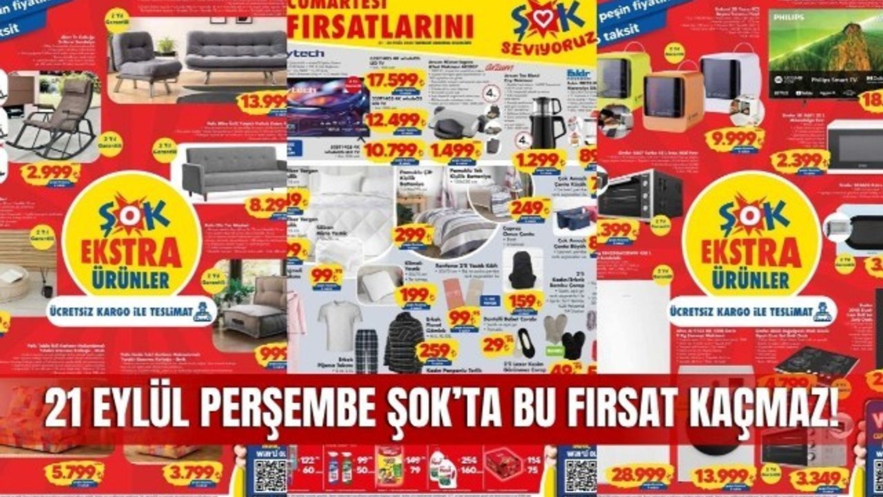 21 Eylül ŞOK Market Kataloğu, ŞOK Aktüel 21 Eylül  Cumartesi Ürün Kataloğu