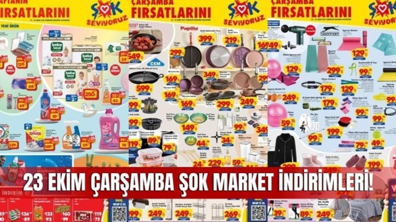 23 Ekim ŞOK Market Kataloğu, ŞOK Aktüel 23 Ekim Çarşamba Ürün Kataloğu
