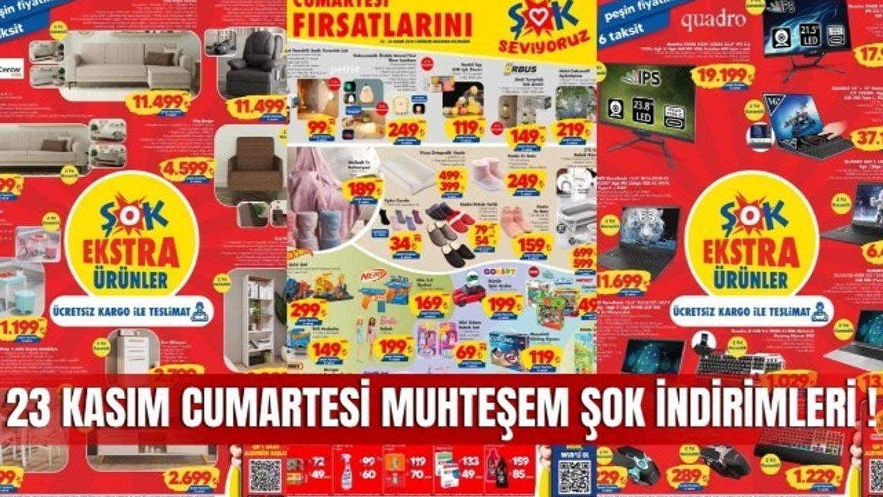 23 Kasım ŞOK Market Kataloğu, ŞOK Aktüel 23 Kasım Cumartesi Ürün Kataloğu