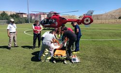 Astım hastasının yardımına hava ambulansı yetişti