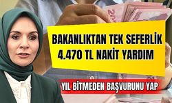Bakanlıktan Tek Seferlik 4.470 TL Nakit Yardım Yıl Bitmeden Başvurunu Yap 