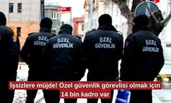 İşsizlere müjde! Özel güvenlik görevlisi olmak için 14 bin kadro var