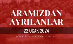 Sivas Aramızdan Ayrılanlar, 22 Ocak 2024 Sivas Cenazeler, Sivas Vefat Edenler