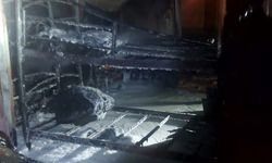 Konteyner alev alev yandı