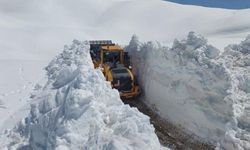 Hakkari'de 7 metreyi bulan karda çalışma