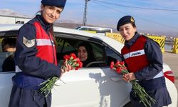 Kadın jandarmalardan kadınlara jest