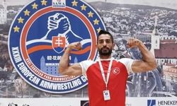 Ceyhun Ağbal bilek güreşinde Avrupa ikincisi