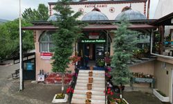 Çiçekler içinde bir cami