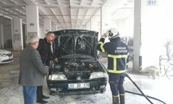 Kapalı otoparkta otomobil patladı!