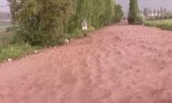 Sivas'ta araba selin ortasında kaldı!