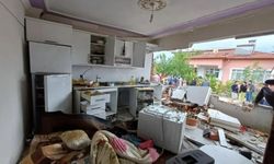 Tüp patladı, ev bu hale geldi!