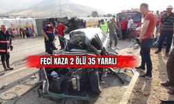 Otobüslerin karıştığı zincirleme kaza: 2 ölü, 35 yaralı