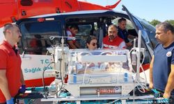 Sivas'ta helikopter bebek için havalandı