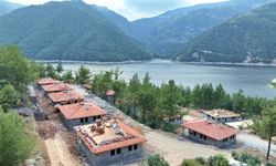 Depremden sonra köy evleri yükseliyor