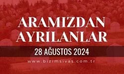 Sivas Aramızdan Ayrılanlar, 28 Ağustos 2024 Sivas Cenazeler, Sivas Vefat Edenler
