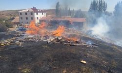Sivas'ta samanlar kül oldu