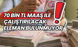 70 Bin TL Maaş İle Çalıştırılacak Eleman Bulunmuyor 
