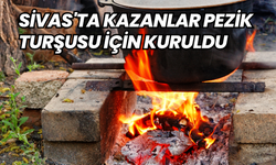 Sivas'ta kazanlar pezik turşusu için kuruldu