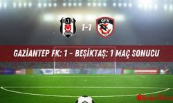 Gaziantep FK: 1 - Beşiktaş: 1 Maç sonucu