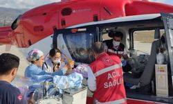 Helikopter ambulans bebek için havalandı