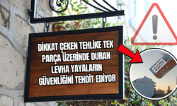 Dikkat Çeken Tehlike Tek Parça Üzerinde Duran Levha Yayaların Güvenliğini Tehdit Ediyor