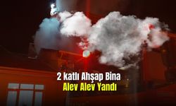 2 katlı Ahşap Bina Alev Alev Yandı