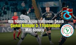 Rize Yiğidonun Acısını Trabzondan Çıkardı Çaykur Rizespor 3- 1 Trabzonspor  Maç sonucu 